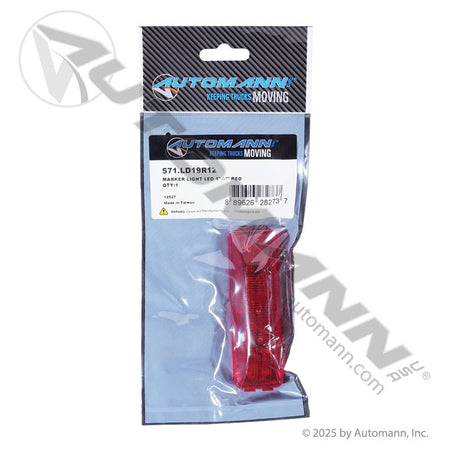 Red Marker & Clearance LED Light - 1 x 4 Inch 12-Diode - Trucklite 19250R 1960 G1902 571.LD19R12 571.LD19R12 - Automann - FLEETPRO PARTS & TIRES