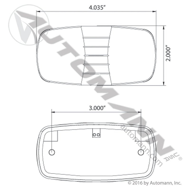 Bullseye Marker & Clearance LED Light - 2 x 4 in Amber 12-Diode - Trucklite 2660A Grote G4603 571.LD26A12 571.LD26A12 - Automann - FLEETPRO PARTS & TIRES
