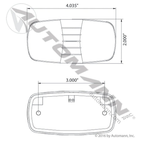 Bullseye Marker & Clearance LED Light - 2 x 4 in Amber 12-Diode - Trucklite 2660A Grote G4603 571.LD26A12 571.LD26A12 - Automann - FLEETPRO PARTS & TIRES