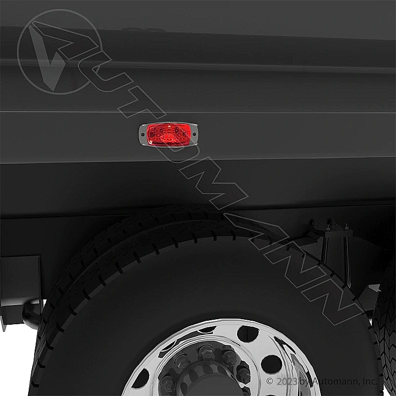 Bullseye Marker & Clearance LED Light - 2 x 4 in Red 12-Diode - Trucklite 2660 Grote G4602 571.LD26R12 571.LD26R12 - Automann - FLEETPRO PARTS & TIRES