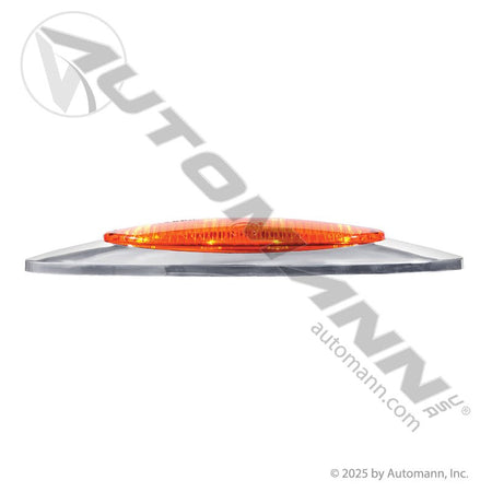 Oval Marker LED Light with Chrome Bezel - 2 x 6.5 in Amber 4-Diode - Grote 45582 45583 571.LD27A4M1 571.LD27A4M1 - Automann - FLEETPRO PARTS & TIRES