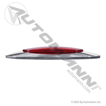 Marker LED Light with Chrome Bezel - 2 x 6-1/2 in Red 4-Diode - Grote 45582 Optronics 00212337 571.LD27R4M1 571.LD27R4M1 - Automann - FLEETPRO PARTS & TIRES
