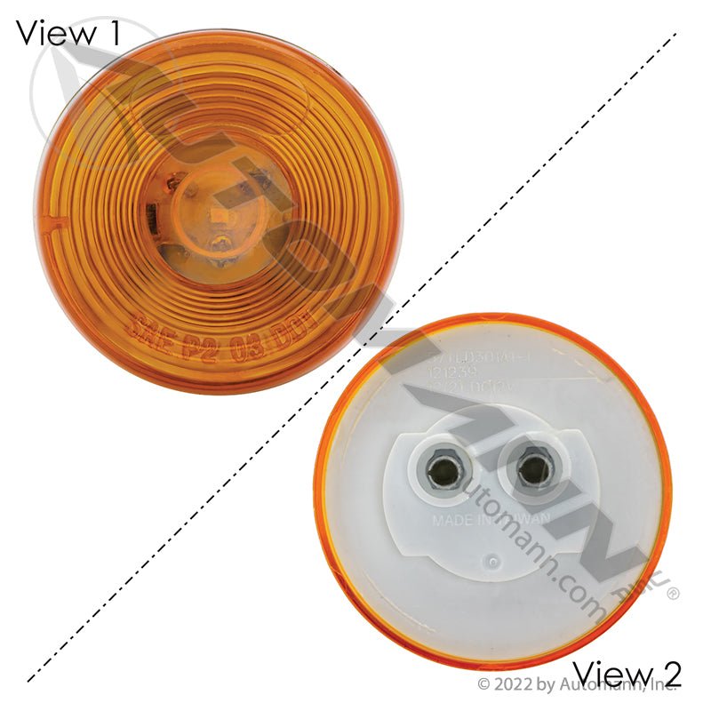 Round Marker & Clearance LED Light - 2 in Amber 1-Diode - 3058A 47113 MCL56ABP 571.LD301A1-1 571.LD301A1-1 - Automann - FLEETPRO PARTS & TIRES