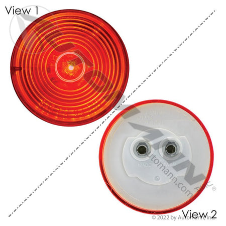 Round Marker & Clearance LED Light - 2 in Red 1-Diode with PL-10 Pigtail - 3058 47112 MCL56RB 571.LD301R1-1 571.LD301R1-1 - Automann - FLEETPRO PARTS & TIRES