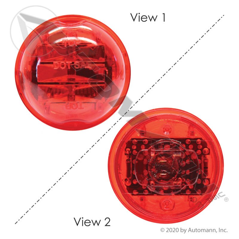 Marker Light LED 2 Inch Red - 8 - Diode PC Rated 571.LD302R8 30375R 571.LD302R8 - Automann - FLEETPRO PARTS & TIRES