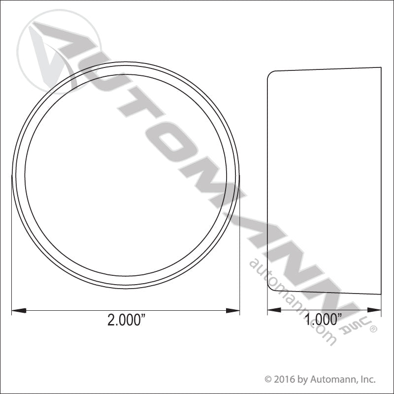 Round Marker & Clearance LED Light - 2 in Amber 9-Diode - Trucklite 3050A Grote G3003 571.LD30A9 571.LD30A9 - Automann - FLEETPRO PARTS & TIRES