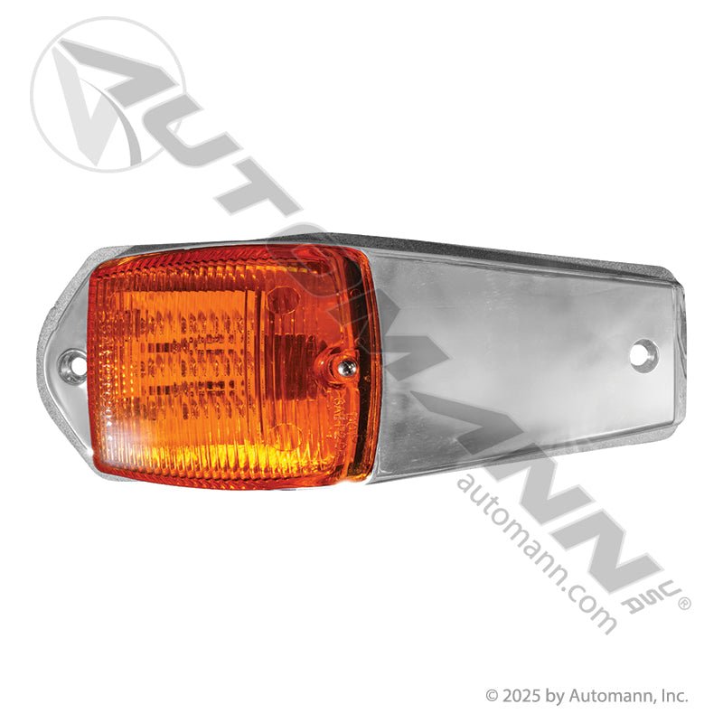 Cab Marker LED Light - Amber 31-Diode Chrome Housing for Peterbilt & Kenworth - 39996 571.LD322A36 571.LD322A36 - Automann - FLEETPRO PARTS & TIRES