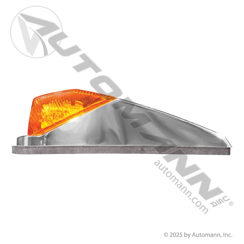 Cab Marker LED Light - Amber 31-Diode Chrome Housing for Peterbilt & Kenworth - 39996 571.LD322A36 571.LD322A36 - Automann - FLEETPRO PARTS & TIRES