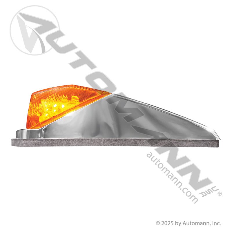 Cab Marker LED Light - Amber 31-Diode Chrome Housing for Peterbilt & Kenworth - 39996 571.LD322A36 571.LD322A36 - Automann - FLEETPRO PARTS & TIRES