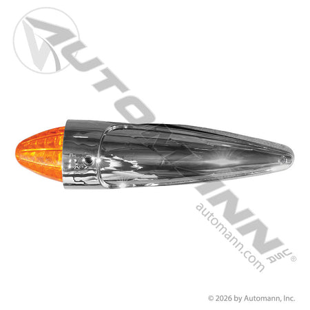 Cab Marker Light LED Amber 19-Diode Chrome - Kenworth/Mack 10.433in C to C - 39823 571.LD323A19-1 571.LD323A19-1 - Automann - FLEETPRO PARTS & TIRES