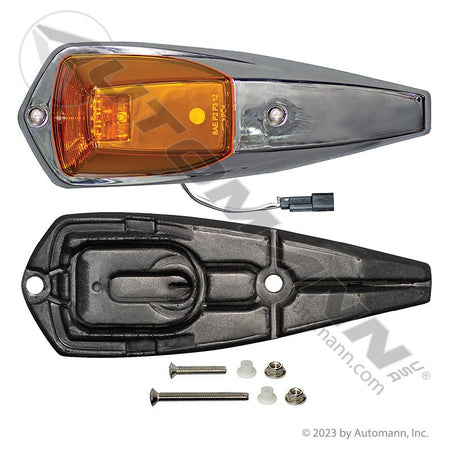 Cab Marker Lamp LED Amber 3-Diode - Kenworth T680/T880 3-3/4in x 10-1/2in - Paccar 5011-001 571.LD329A3 571.LD329A3 - Automann - FLEETPRO PARTS & TIRES