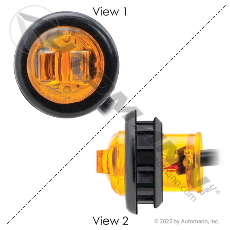 3/4in Amber LED Marker Light - .180 Bullets 33050Y M177ABT2 MCL11AHPGP 571.LD33PA1 - BLT 571.LD33PA1-BLT - Automann - FLEETPRO PARTS & TIRES
