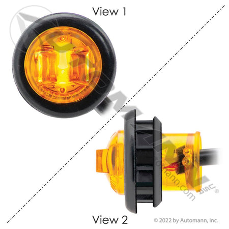 3/4in Amber LED Marker Light - .180 Bullets 33050Y M177ABT2 MCL11AHPGP 571.LD33PA1 - BLT 571.LD33PA1-BLT - Automann - FLEETPRO PARTS & TIRES