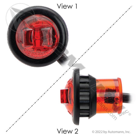 3/4 Inch Red LED Marker Light – Bulk 25 Pack – P2PC Rated – Automann 571.LD33PR1 - 25 571.LD33PR1 - Automann - FLEETPRO PARTS & TIRES