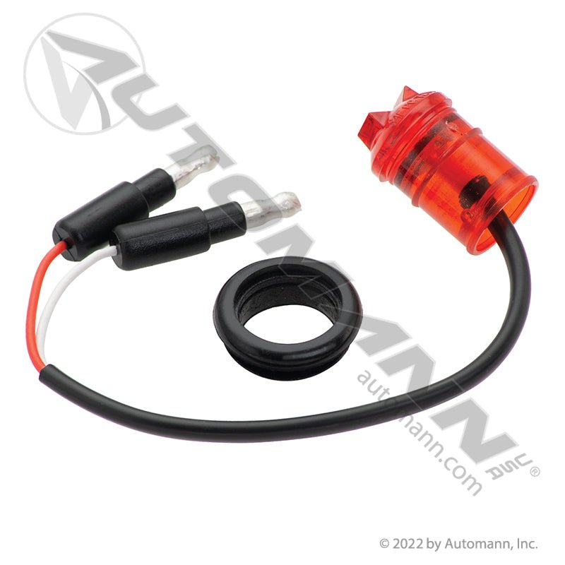 Red 3/4 LED Marker Light - 1 - Diode Bullet Plug - 33050R 181KRBT2 571.LD33PR1-BLT - Automann - FLEETPRO PARTS & TIRES