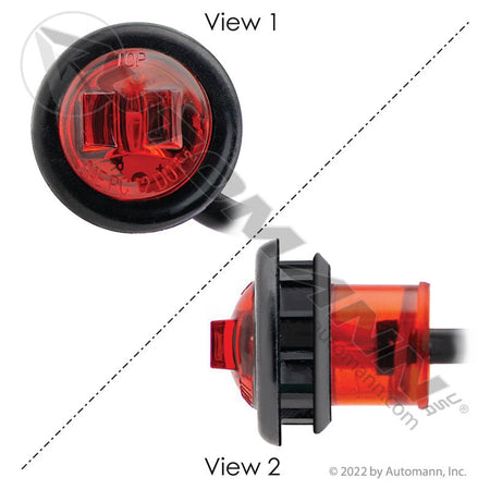 Red 3/4 LED Marker Light - 1 - Diode Bullet Plug - 33050R 181KRBT2 571.LD33PR1-BLT - Automann - FLEETPRO PARTS & TIRES