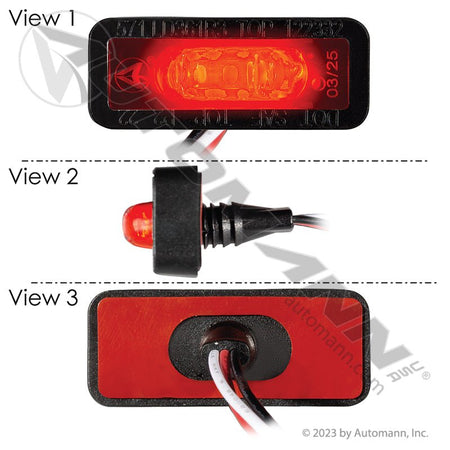 Marker Light LED Dual Function - Red 3 - Diode Adhesive Mount 571.LD361R3 571.LD361R3 - Automann - FLEETPRO PARTS & TIRES