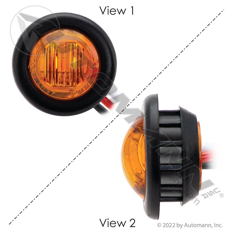 Marker Light LED Dual Function Amber 3/4in Round 3-Wire - Trucklite 36203Y M271ABT3 571.LD363A3 571.LD363A3 - Automann - FLEETPRO PARTS & TIRES