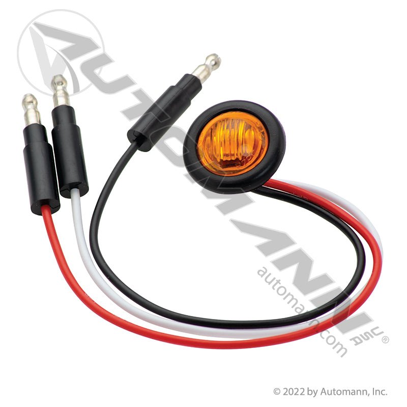 Marker Light LED Dual Function Amber 3/4in Round 3-Wire - Trucklite 36203Y M271ABT3 571.LD363A3 571.LD363A3 - Automann - FLEETPRO PARTS & TIRES