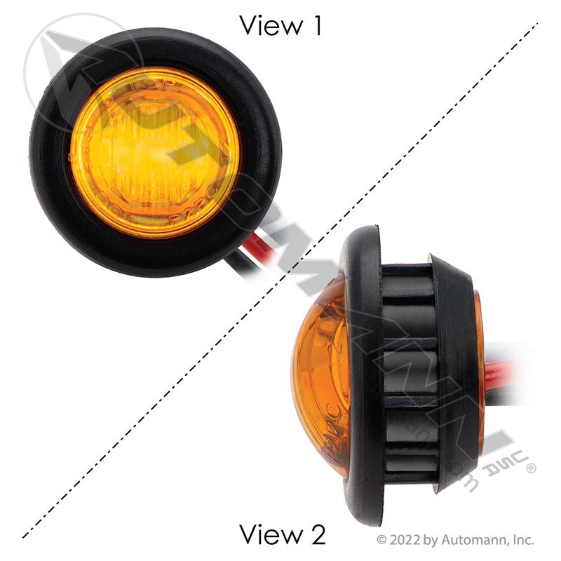 Marker Light LED Dual Function Amber 3/4in Round 3-Wire - Trucklite 36203Y M271ABT3 571.LD363A3 571.LD363A3 - Automann - FLEETPRO PARTS & TIRES