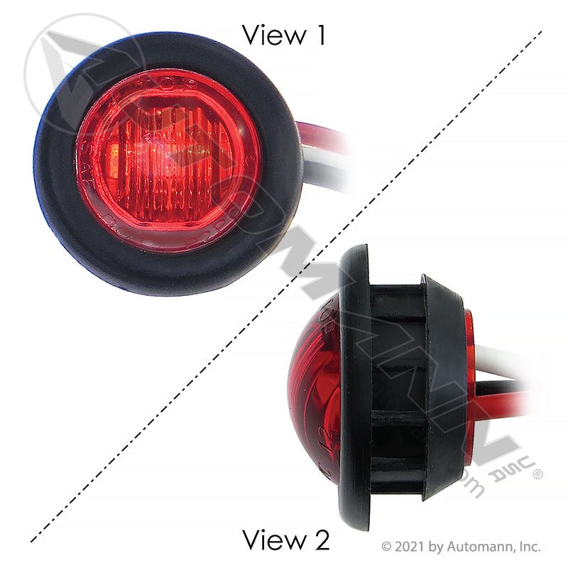 Marker Light LED Dual Function Red 3/4in Round 3-Wire - Trucklite 36203R M271RBT3 571.LD363R3 571.LD363R3 - Automann - FLEETPRO PARTS & TIRES