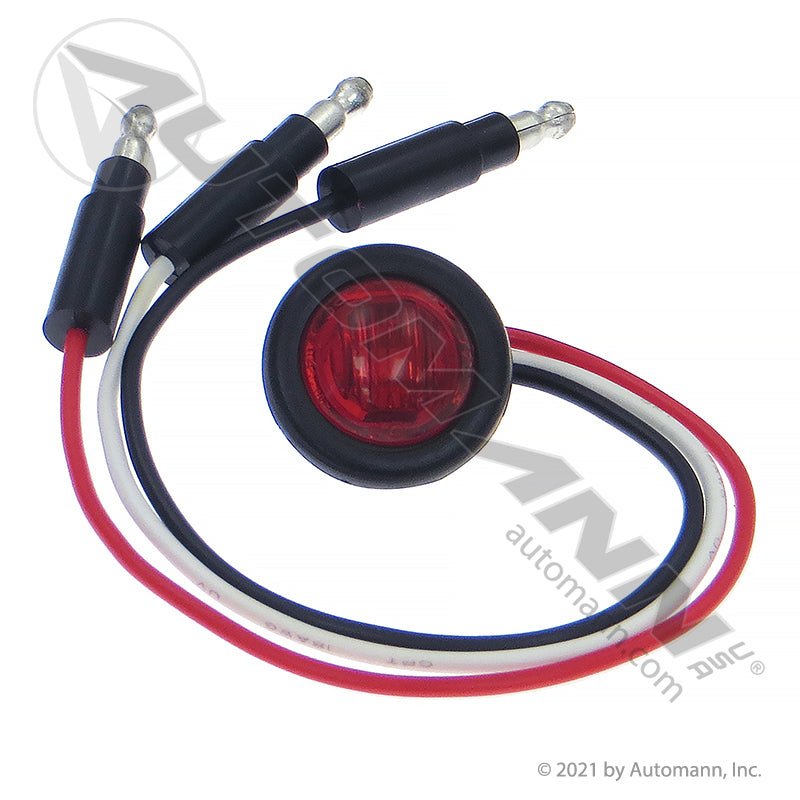 Marker Light LED Dual Function Red 3/4in Round 3-Wire - Trucklite 36203R M271RBT3 571.LD363R3 571.LD363R3 - Automann - FLEETPRO PARTS & TIRES