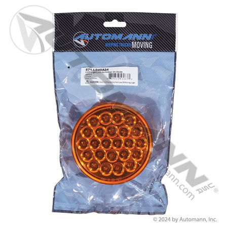 Front Park Turn LED Light - 4 Inch Amber 24-Diode with Reflector - Grand General 78270 571.LD40A24 571.LD40A24 - Automann - FLEETPRO PARTS & TIRES