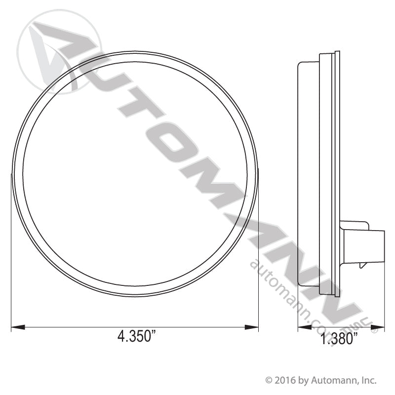 Front Park Turn LED Light - 4 Inch Round Amber PL-3 Grommet Mount - Truck-Lite 4050A Grote G4003 571.LD40A39 571.LD40A39 - Automann - FLEETPRO PARTS & TIRES