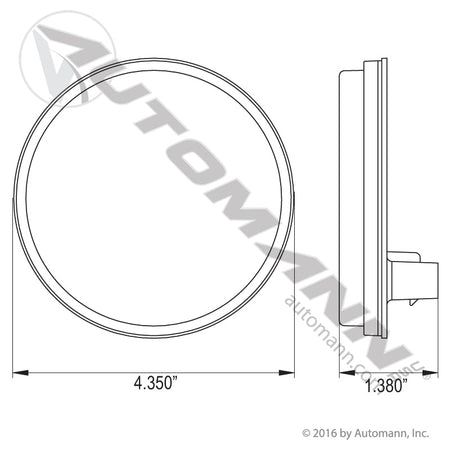 Front Park Turn LED Light - 4 Inch Round Amber PL-3 Grommet Mount - Truck-Lite 4050A Grote G4003 571.LD40A39 571.LD40A39 - Automann - FLEETPRO PARTS & TIRES