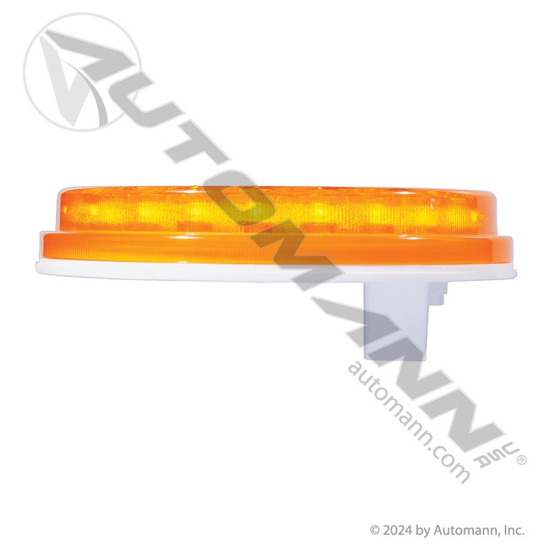 Front Park Turn LED Light - 4 Inch Round Amber PL-3 Grommet Mount - Truck-Lite 4050A Grote G4003 571.LD40A39 571.LD40A39 - Automann - FLEETPRO PARTS & TIRES