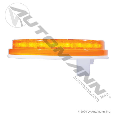 Front Park Turn LED Light - 4 Inch Round Amber PL-3 Grommet Mount - Truck-Lite 4050A Grote G4003 571.LD40A39 571.LD40A39 - Automann - FLEETPRO PARTS & TIRES