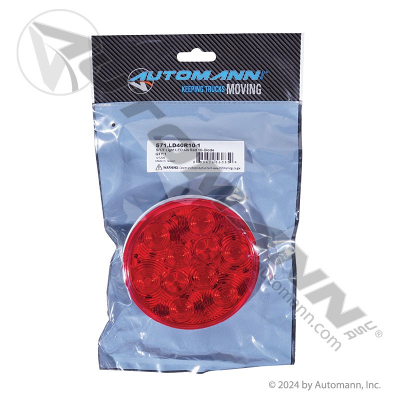 Stop Turn Tail LED Light - Red 4 Inch 10 - Diode 571.LD40R10 - 1 571.LD40R10-1 - Automann - FLEETPRO PARTS & TIRES