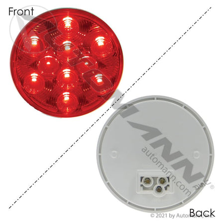 Stop Turn Tail LED Light - Red 4 Inch 10 - Diode 571.LD40R10 - 1 571.LD40R10-1 - Automann - FLEETPRO PARTS & TIRES