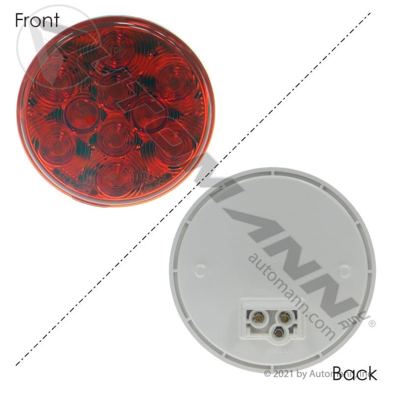 Stop Turn Tail LED Light - Red 4 Inch 10 - Diode 571.LD40R10 - 1 571.LD40R10-1 - Automann - FLEETPRO PARTS & TIRES