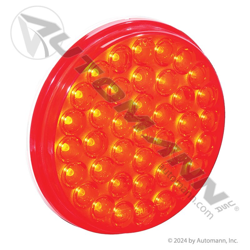 4 Inch Round LED Tail Light – 39 - Diode Red – Replaces Truck - lite 4050 571.LD40R39 - Automann - FLEETPRO PARTS & TIRES