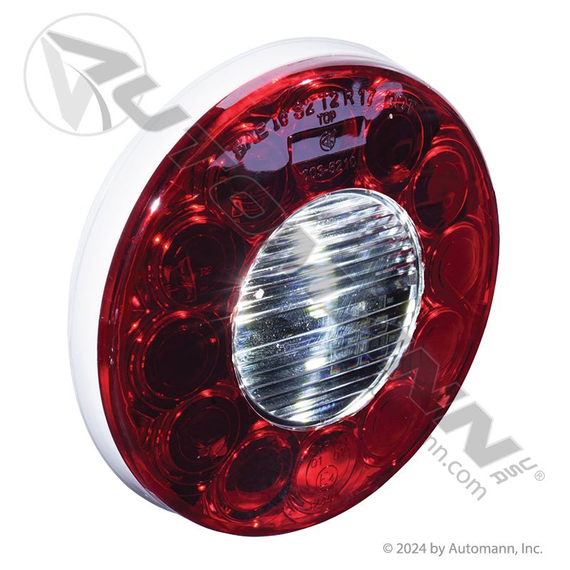 Stop Turn Tail & Back-Up LED Light - 4 Inch Red/White 14-Diode 55162 571.LD40RW14 571.LD40RW14 - Automann - FLEETPRO PARTS & TIRES