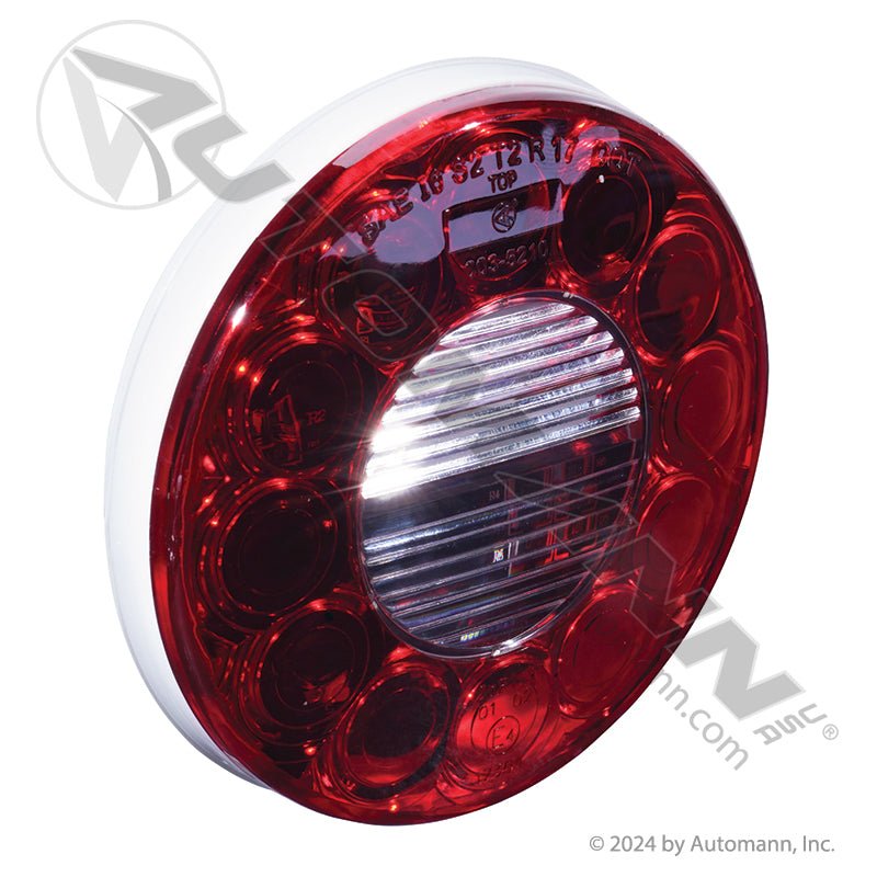 Stop Turn Tail & Back-Up LED Light - 4 Inch Red/White 14-Diode 55162 571.LD40RW14 571.LD40RW14 - Automann - FLEETPRO PARTS & TIRES