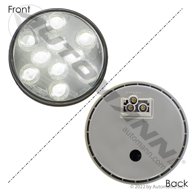 Back-Up LED Light - 4 Inch Round Clear 10-Diode with Reflector - Buyers Products 5624350 571.LD40W10-1 571.LD40W10-1 - Automann - FLEETPRO PARTS & TIRES