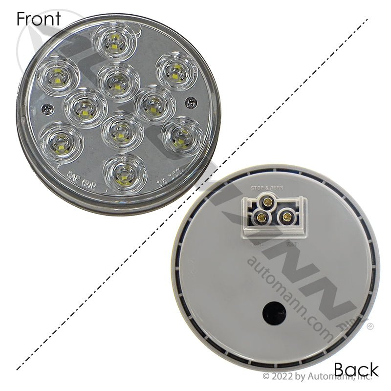 Back-Up LED Light - 4 Inch Round Clear 10-Diode with Reflector - Buyers Products 5624350 571.LD40W10-1 571.LD40W10-1 - Automann - FLEETPRO PARTS & TIRES