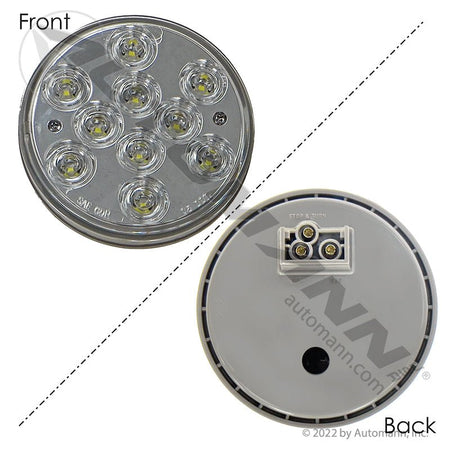Back-Up LED Light - 4 Inch Round Clear 10-Diode with Reflector - Buyers Products 5624350 571.LD40W10-1 571.LD40W10-1 - Automann - FLEETPRO PARTS & TIRES
