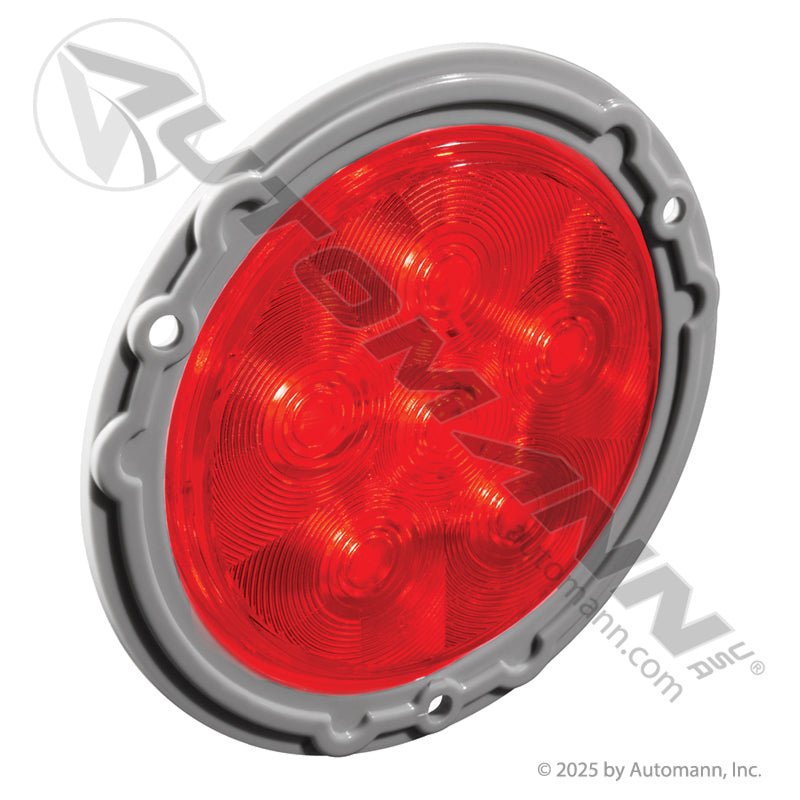 Red 4in LED Flange Light - 6 - Diode Weathertight Plug - 44322R 818R7 STL13RFMB 571.LD441R6 - Automann - FLEETPRO PARTS & TIRES