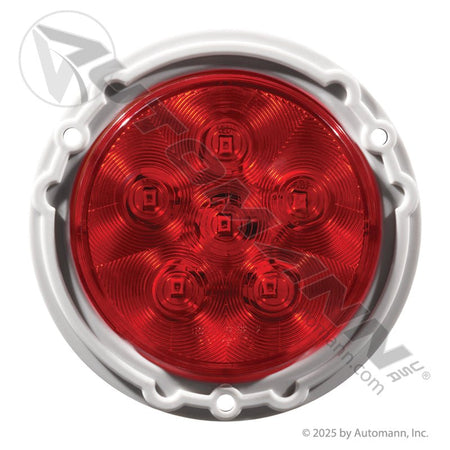 Red 4in LED Flange Light - 6 - Diode Weathertight Plug - 44322R 818R7 STL13RFMB 571.LD441R6 - Automann - FLEETPRO PARTS & TIRES