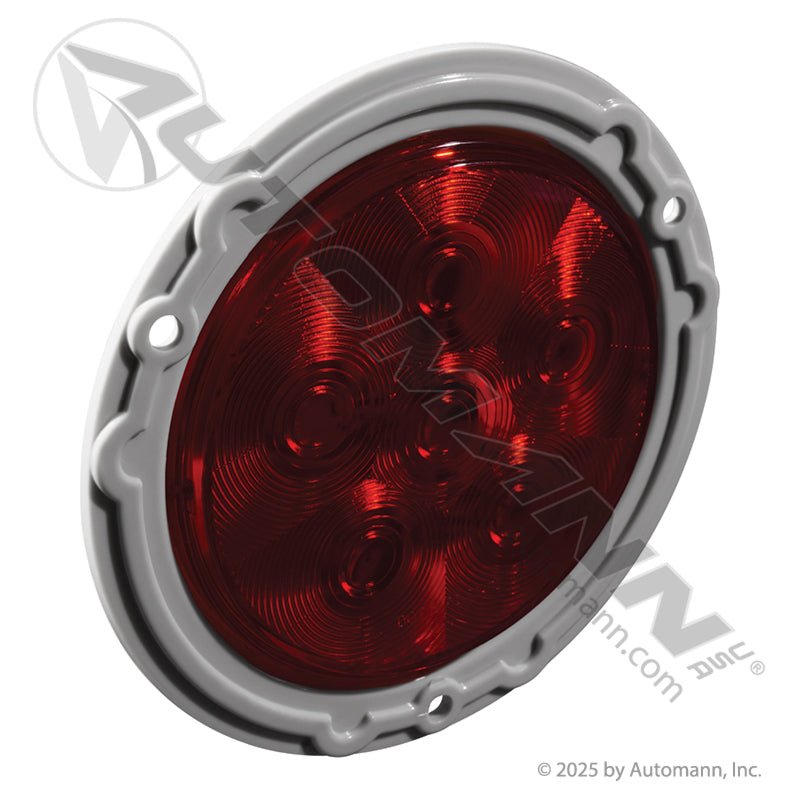 Red 4in LED Flange Light - 6 - Diode Weathertight Plug - 44322R 818R7 STL13RFMB 571.LD441R6 - Automann - FLEETPRO PARTS & TIRES