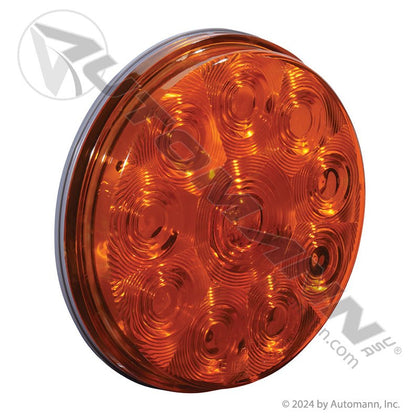 Front Park Turn LED Light - 4 Inch Round Amber Fit 'N Forget - Trucklite 44203Y 571.LD44A10 571.LD44A10 - Automann - FLEETPRO PARTS & TIRES