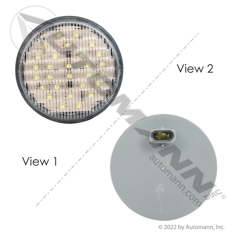 Back-Up LED Light - 4 Inch Round 20-Diode Weathertight - Trucktile 44041C BUL11CMB 571.LD44W20 571.LD44W20 - Automann - FLEETPRO PARTS & TIRES