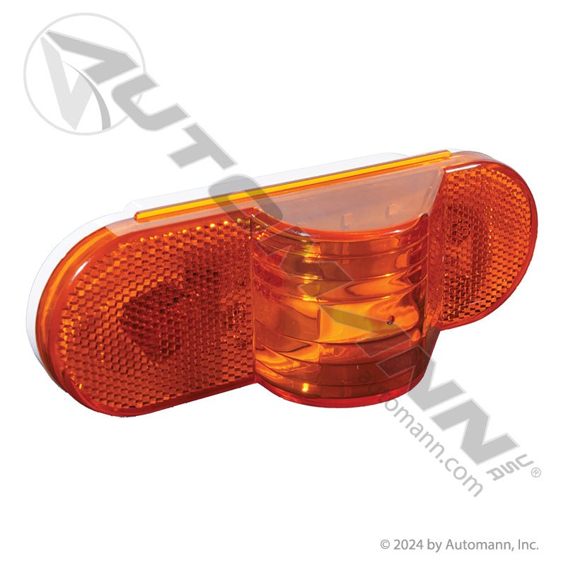 Midship Turn Signal LED Light - 6 Inch Oval Amber 8-Diode - STL75AB 351A 571.LD601A8 571.LD601A8 - Automann - FLEETPRO PARTS & TIRES
