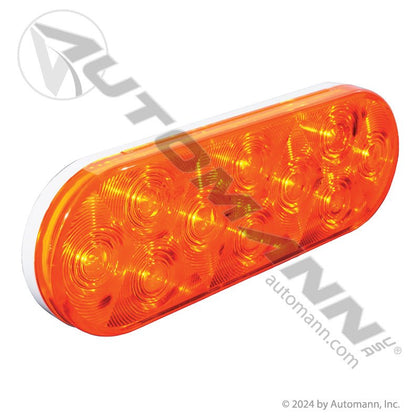 Front Park Turn LED Light - 6 Inch Oval Amber 10-Diode - Grote G6003 STL72AB 571.LD60A10 571.LD60A10 - Automann - FLEETPRO PARTS & TIRES