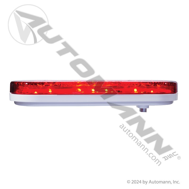Stop Turn Tail & Back-Up LED Light - 6 Inch Oval Red/White 14-Diode - Grote 54682 571.LD60RW14 571.LD60RW14 - Automann - FLEETPRO PARTS & TIRES