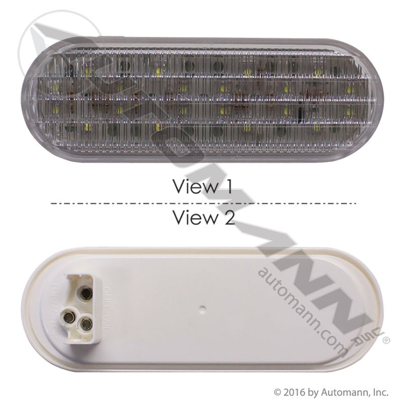 Back-Up LED Light - 6 Inch Oval 20-Diode - Trucklite 6060C BUL10CB 571.LD60W20 571.LD60W20 - Automann - FLEETPRO PARTS & TIRES
