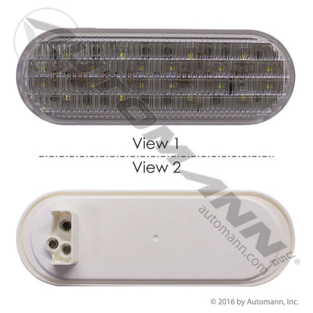 Back-Up LED Light - 6 Inch Oval 20-Diode - Trucklite 6060C BUL10CB 571.LD60W20 571.LD60W20 - Automann - FLEETPRO PARTS & TIRES